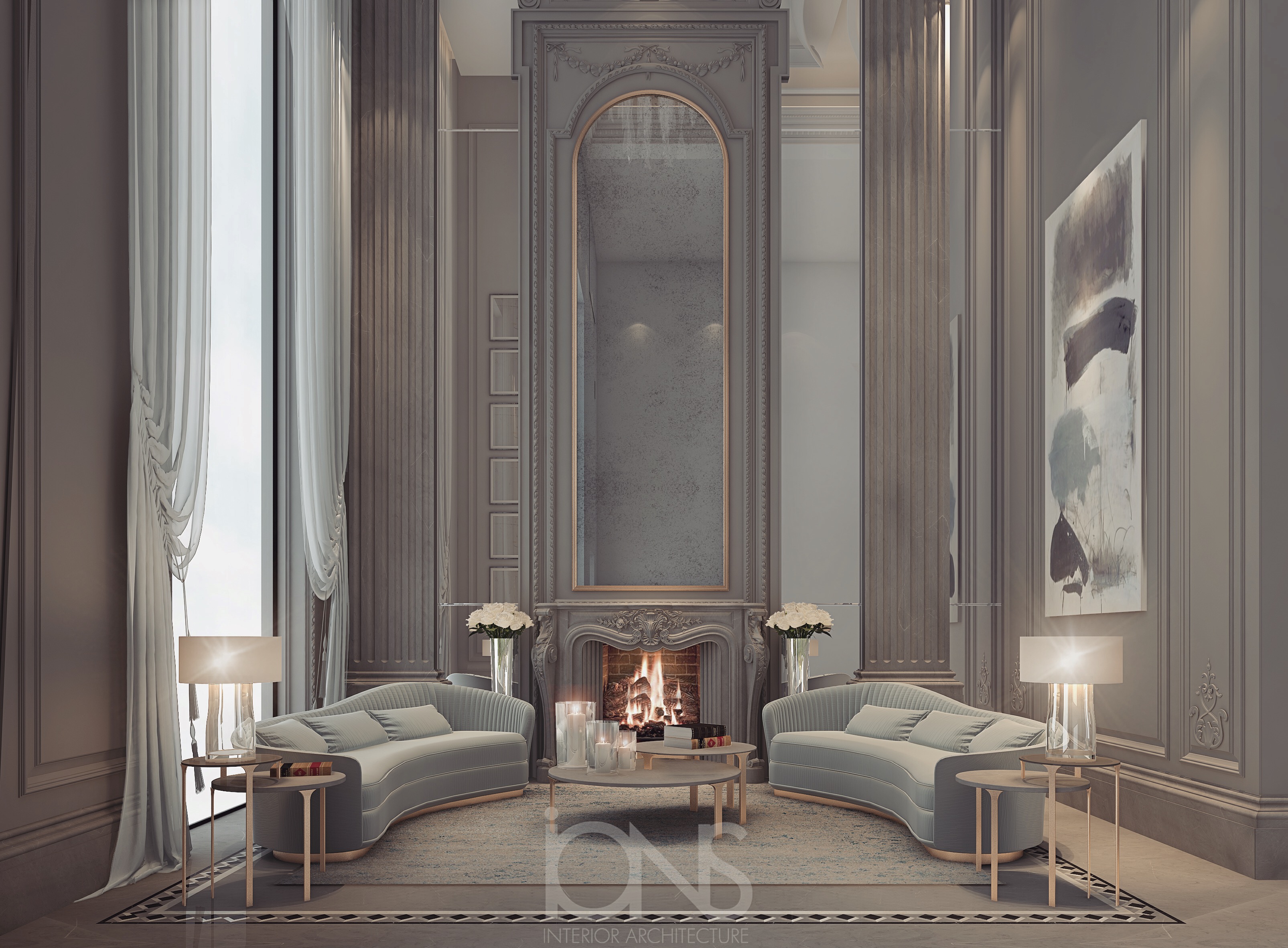 fireplace-lounge-design-abu-dhabi-villa-1